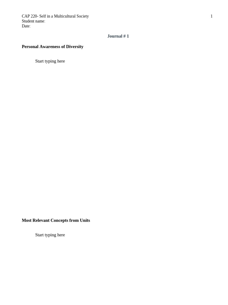 Journal 1 Template - Cap 220 | PDF