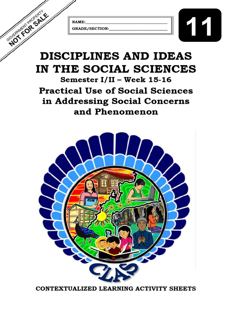 Social Sciences Activity Sheets for Grade 11 | PDF | Social Sciences ...