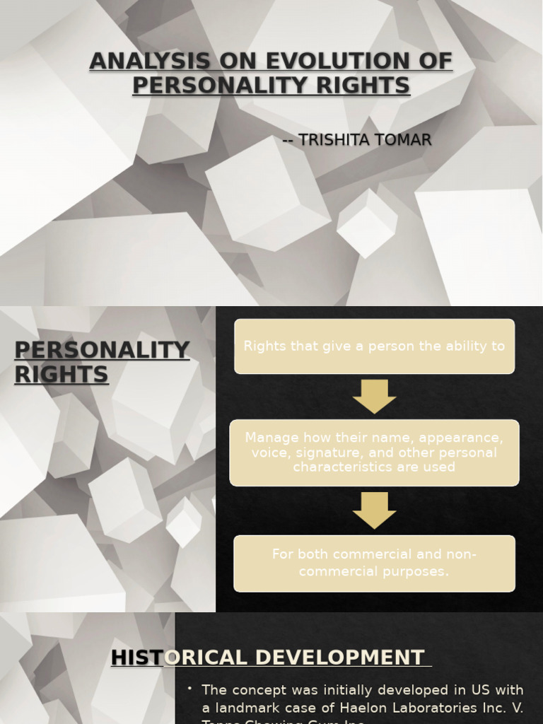 Evolution of Personality Rights Analysis | PDF | Personality Rights ...