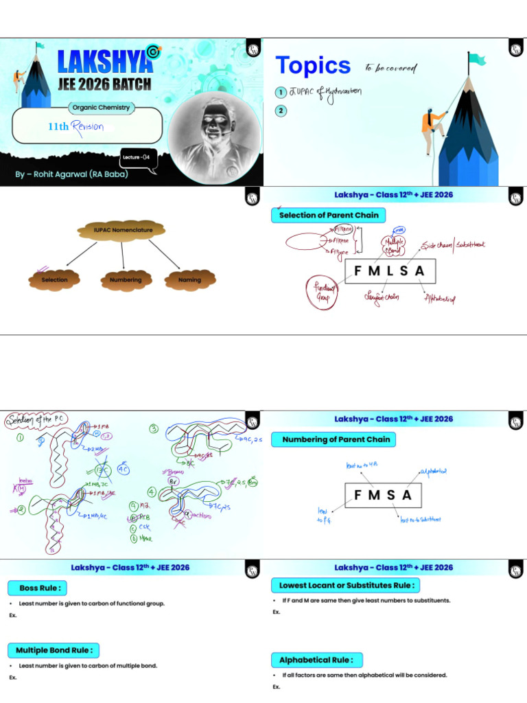11th Revision 04 - Class Notes - Lakshya JEE 2026 | PDF