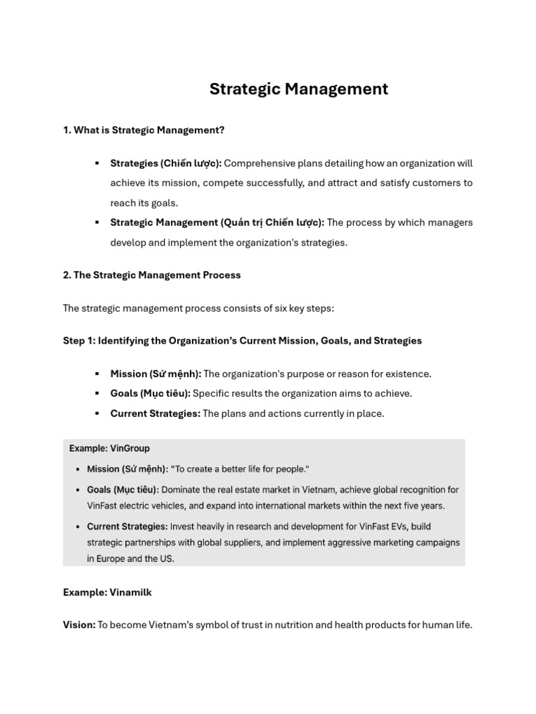 Strategic Management Process Explained | PDF | Strategic Management ...