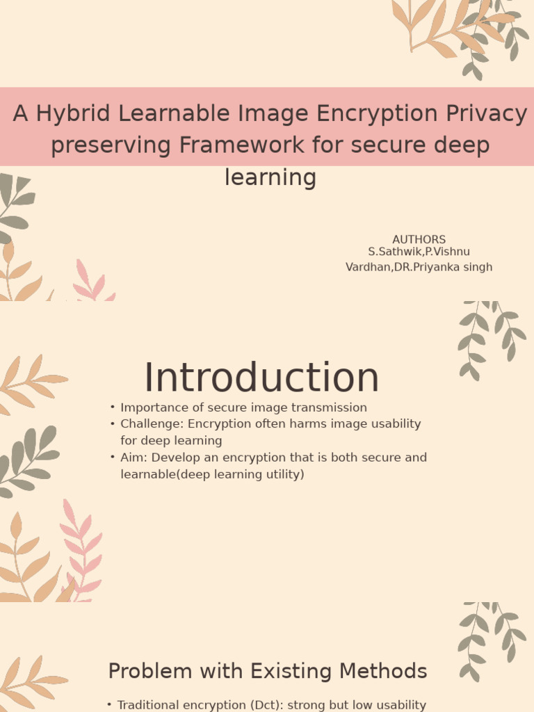 A Hybrid Learnable Image Encryption | PDF