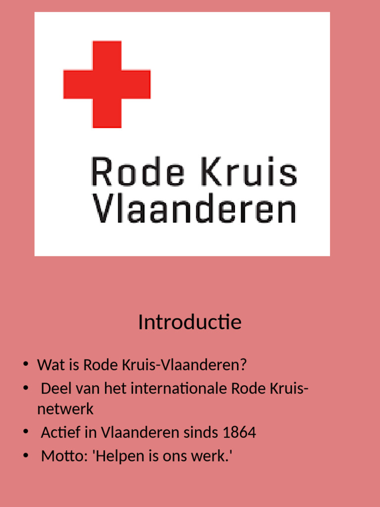 Rode Kruis Vlaanderen Presentatie | PDF