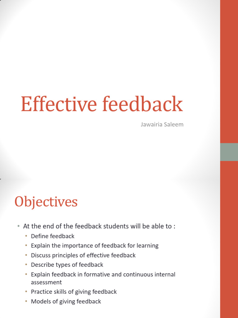 Effective Feedback Strategies for Learning | PDF