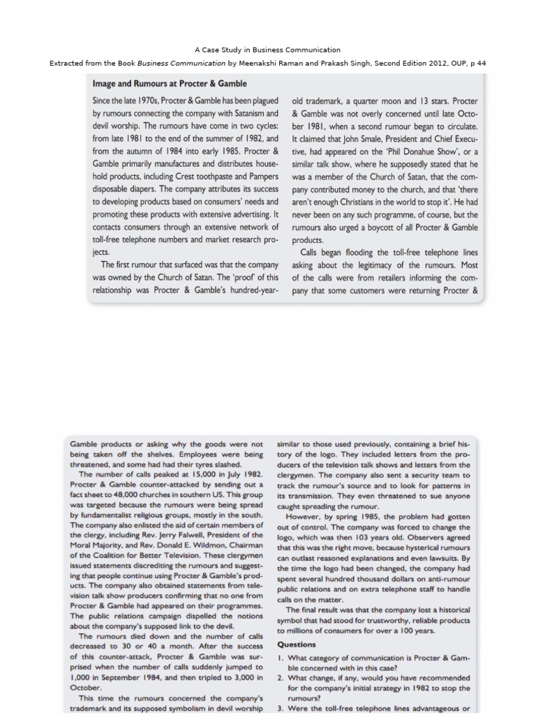 Procter and Gamble Case Study | PDF