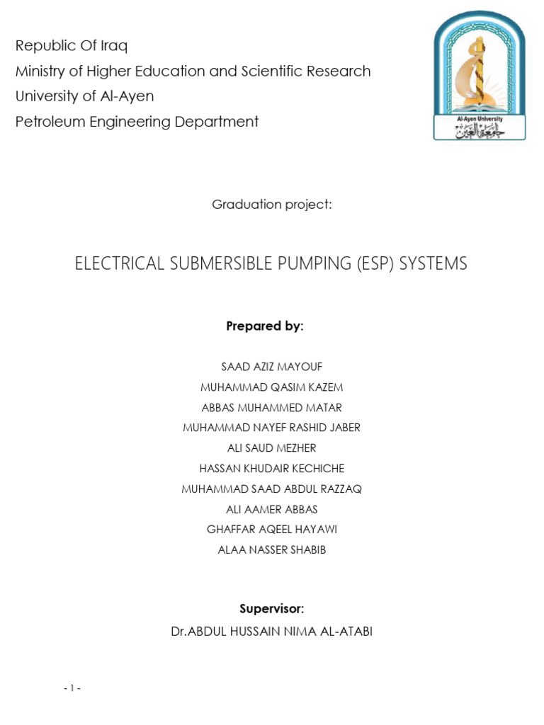 Electrical Submersible Pumping Systems | PDF | Pump | Petroleum Reservoir