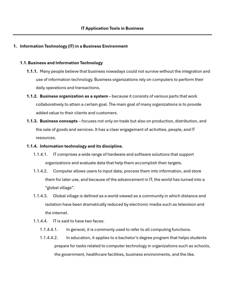 IT Tools Transforming Business Operations | PDF | Computer Network ...