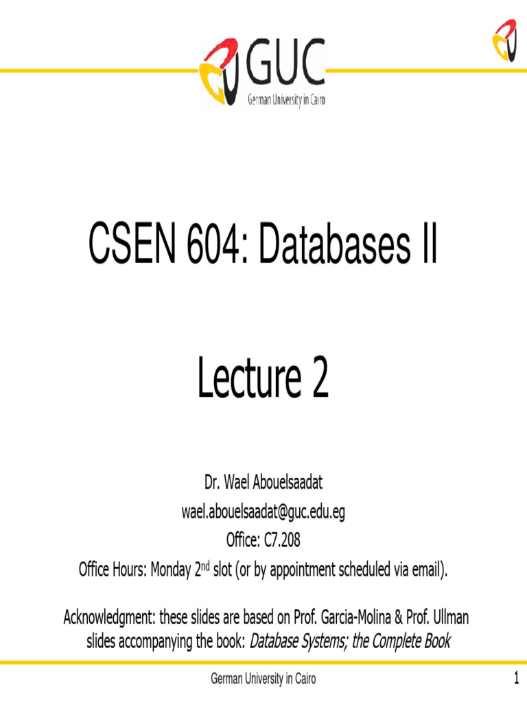 Lecture 2 | PDF | Databases | Data Management Software