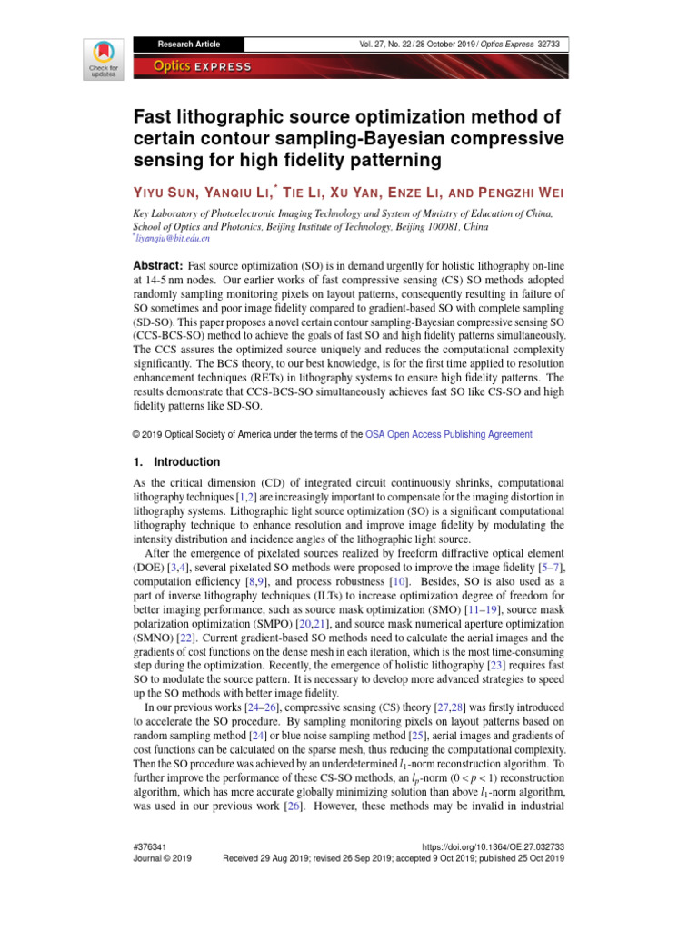 Fast Bayesian Lithography Source Optimization | PDF | Algorithms ...