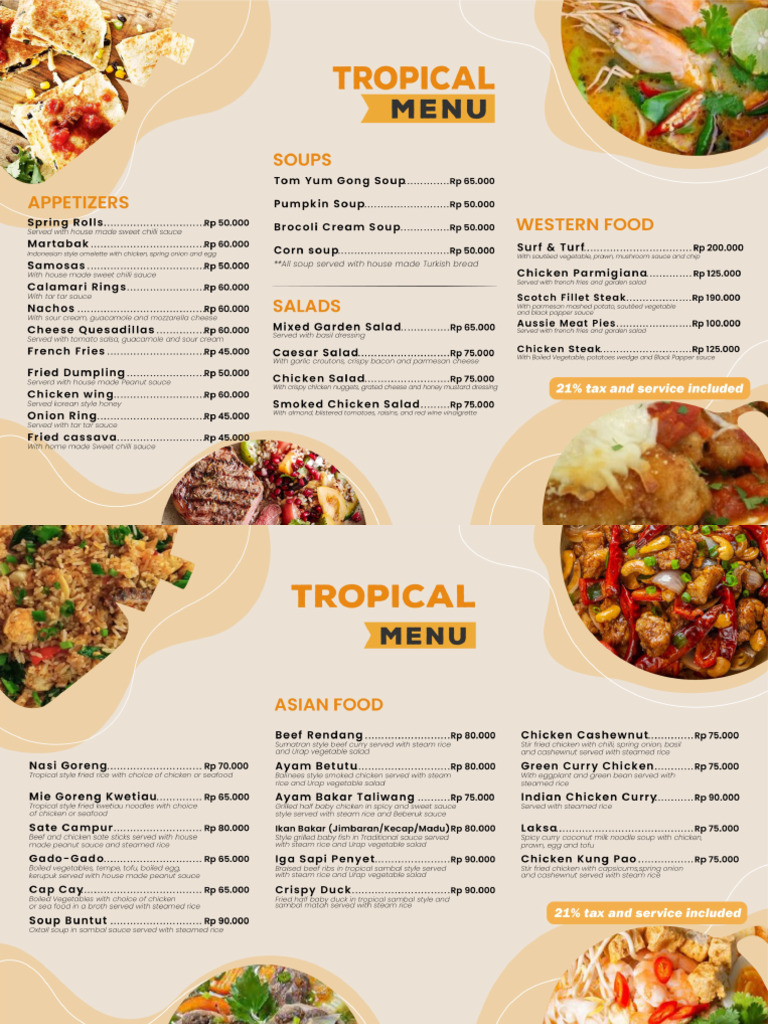 Tropical Menu | PDF