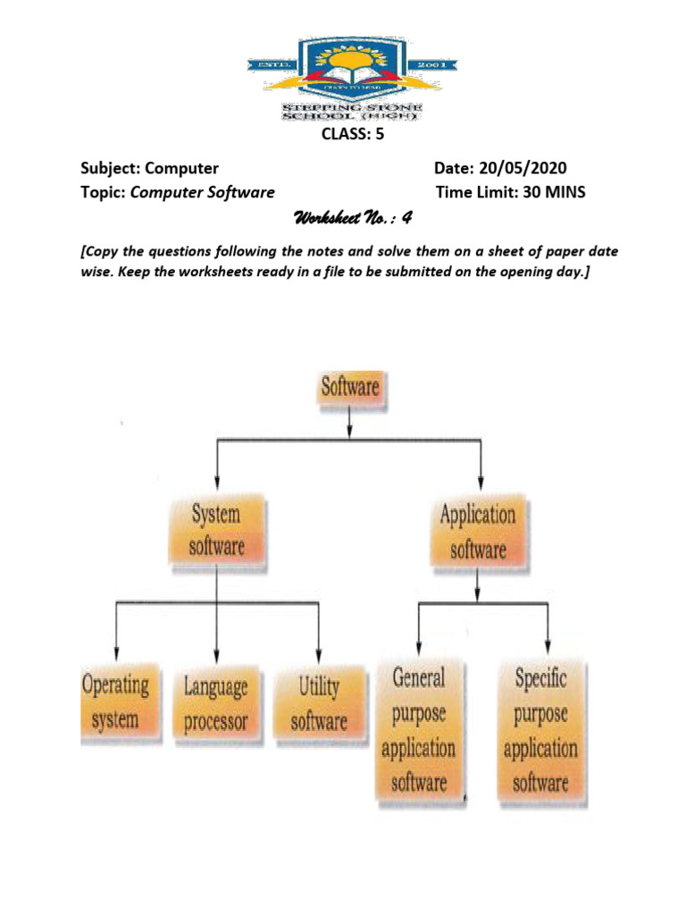 Computer Cls 5 WS 4 20.05.2020 | PDF