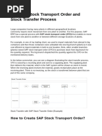 Intra-Company Stock Transport Order Process | PDF | Logistics | Supply ...