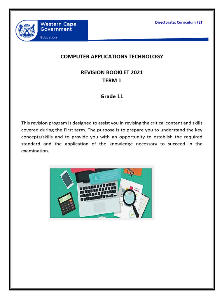 Grade 11 CAT Term 1 Revision Guide | PDF | Computer Data Storage ...
