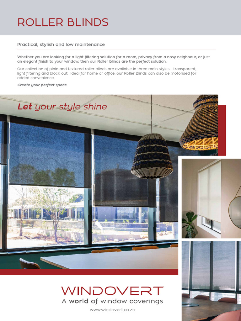 Windovert Roller Blinds Catalogue | PDF