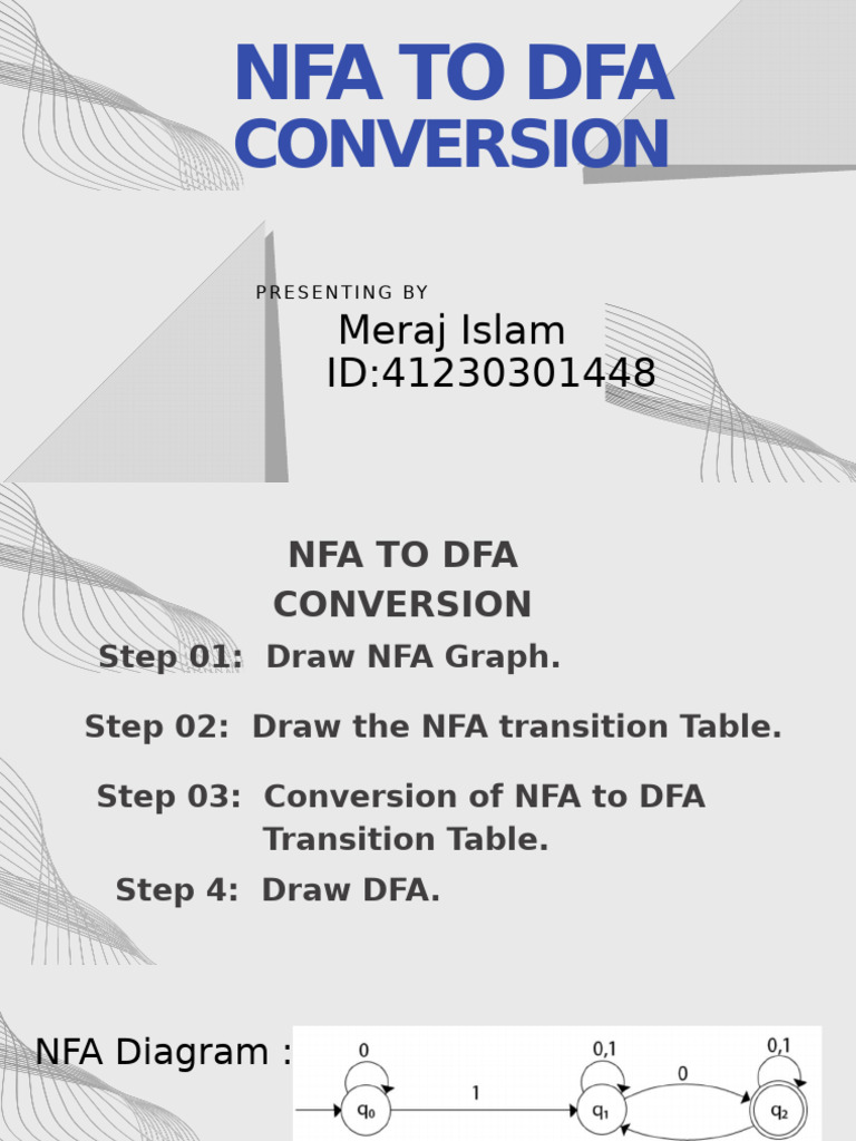 NFA to DFA Conversion Steps | PDF