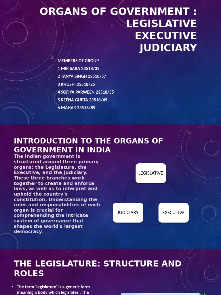 Organs of Government | PDF | Separation Of Powers | Legislature