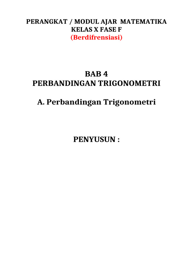 Modul Ajar Bab 4 Subb A Pertemuan 12-14 | PDF