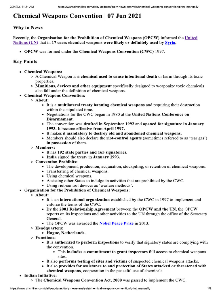 OPCW | PDF