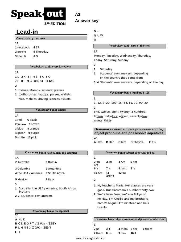 A2 English Vocabulary and Grammar Guide | PDF | Meal | Cuisine