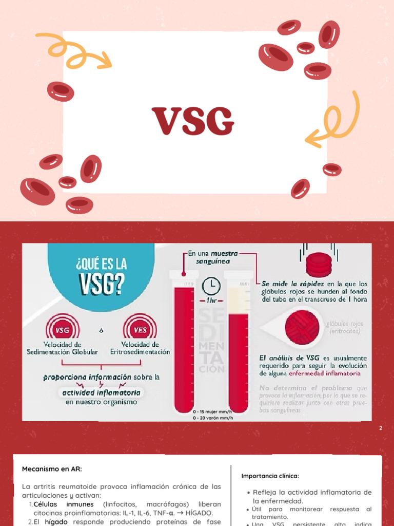 VSG en Artritis Reumatoide: Importancia y Limitaciones | PDF
