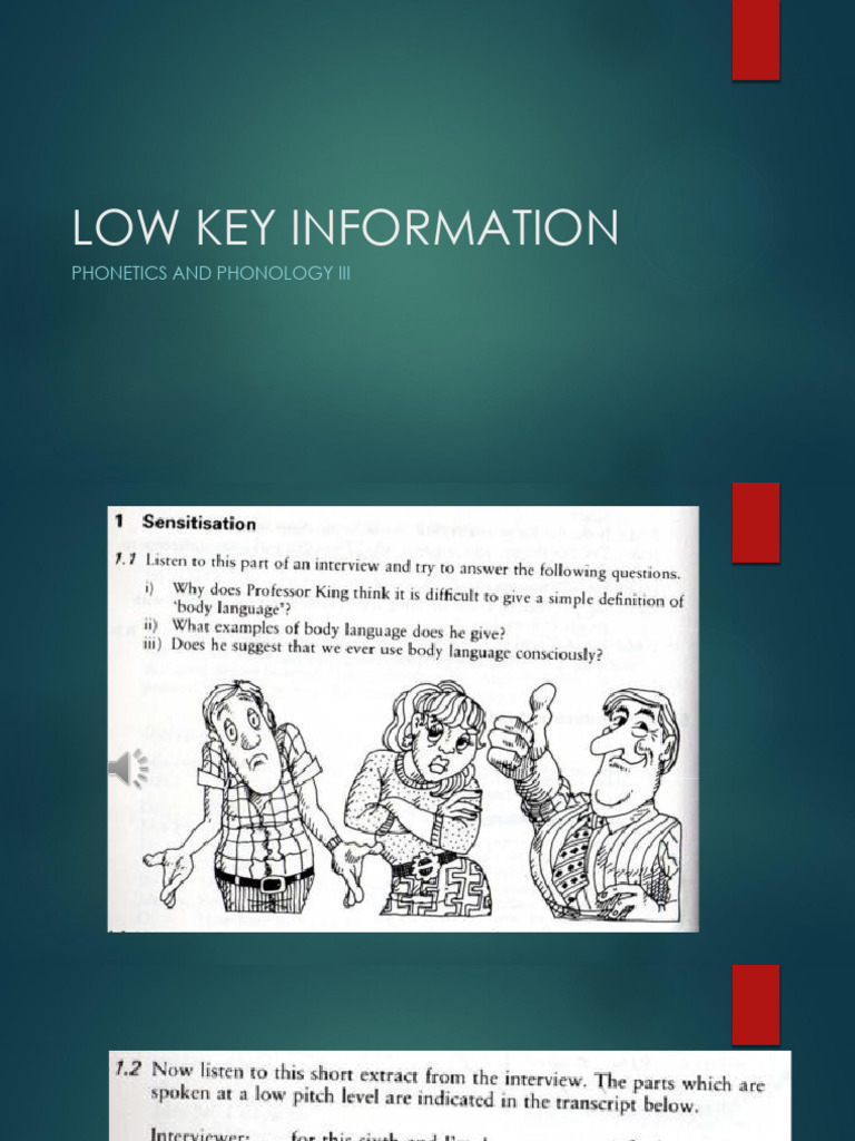 Low Key Phonetics and Phonology Guide | PDF