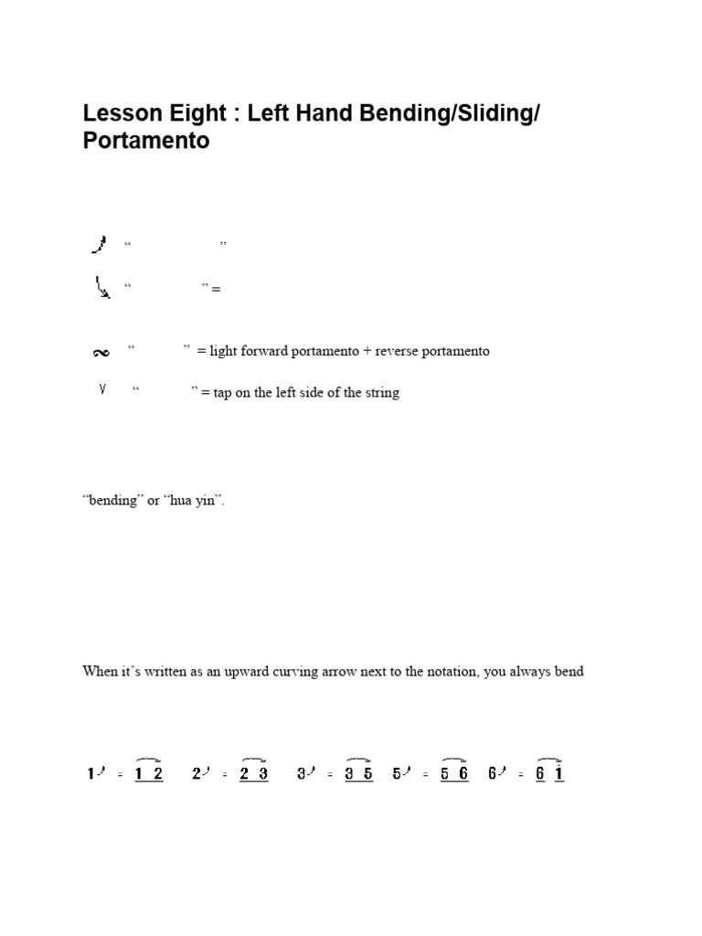 Guzheng Left Hand Techniques Tutorial | PDF | String Instruments ...