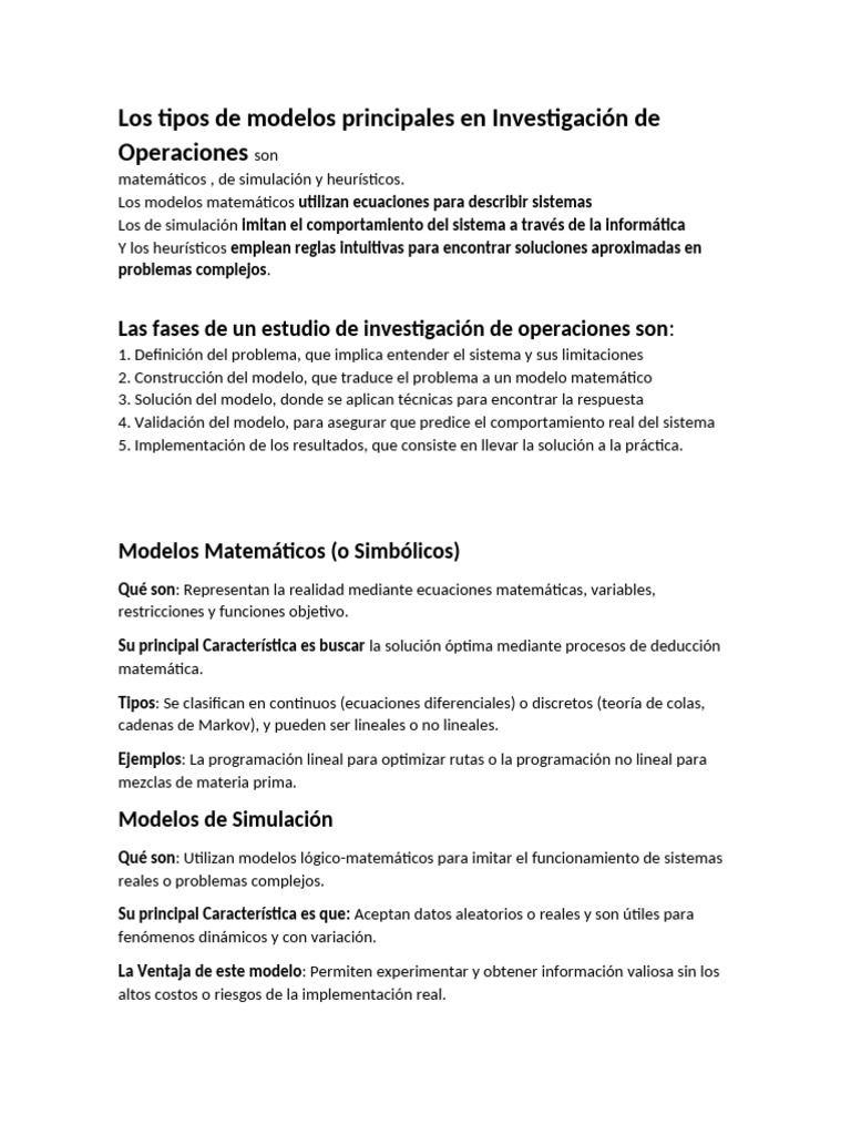 Modelos Matemáticos en Investigación de Operaciones | PDF ...