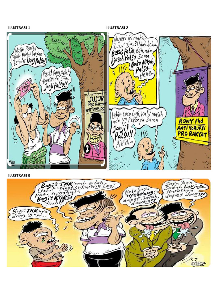 Bahan Karikatur Anekdot | PDF
