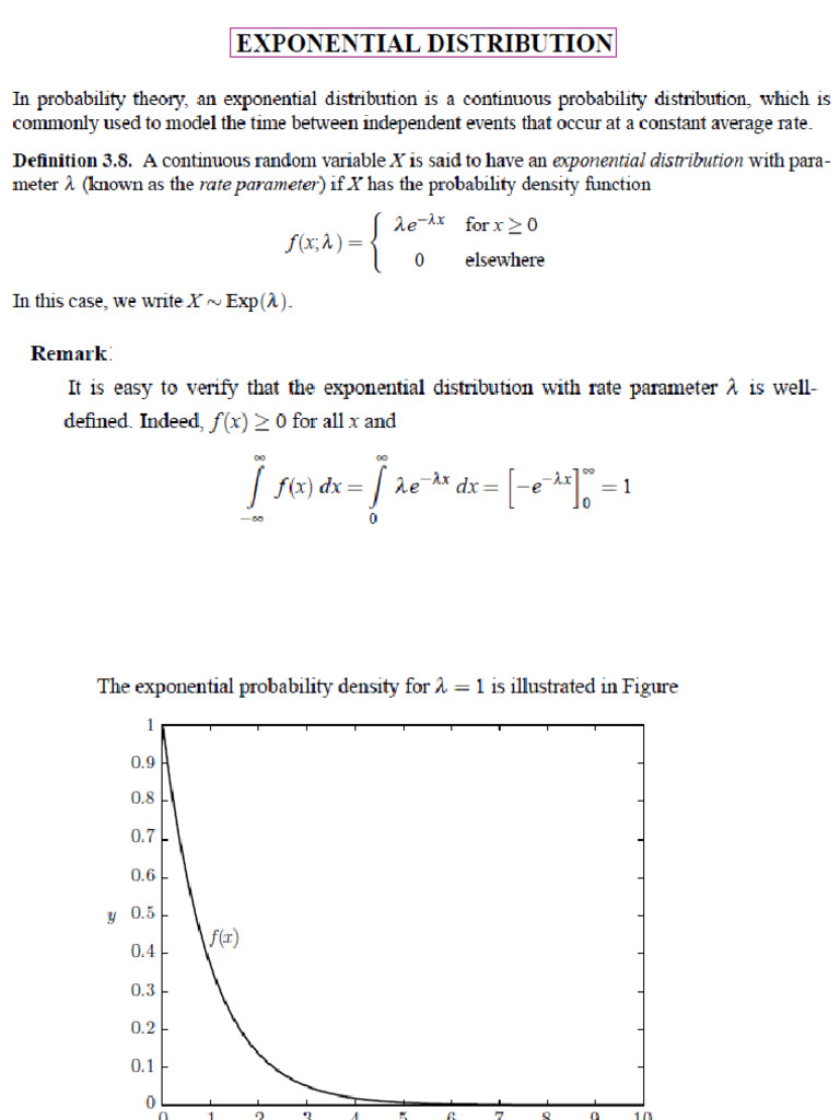 13.exponential Distribution | PDF