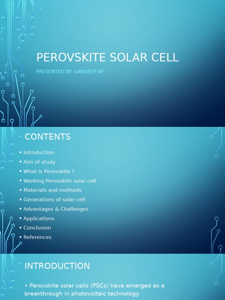 Advances in Perovskite Solar Cells | PDF | Semiconductors ...