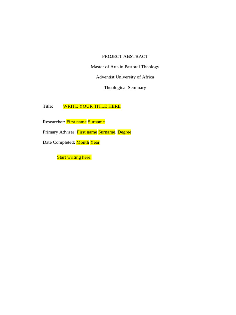 MAPTh Project Abstract Overview | PDF
