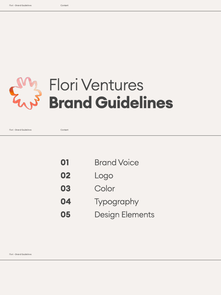 Flori Ventures Brand Guidelines | PDF | Typography | Logos