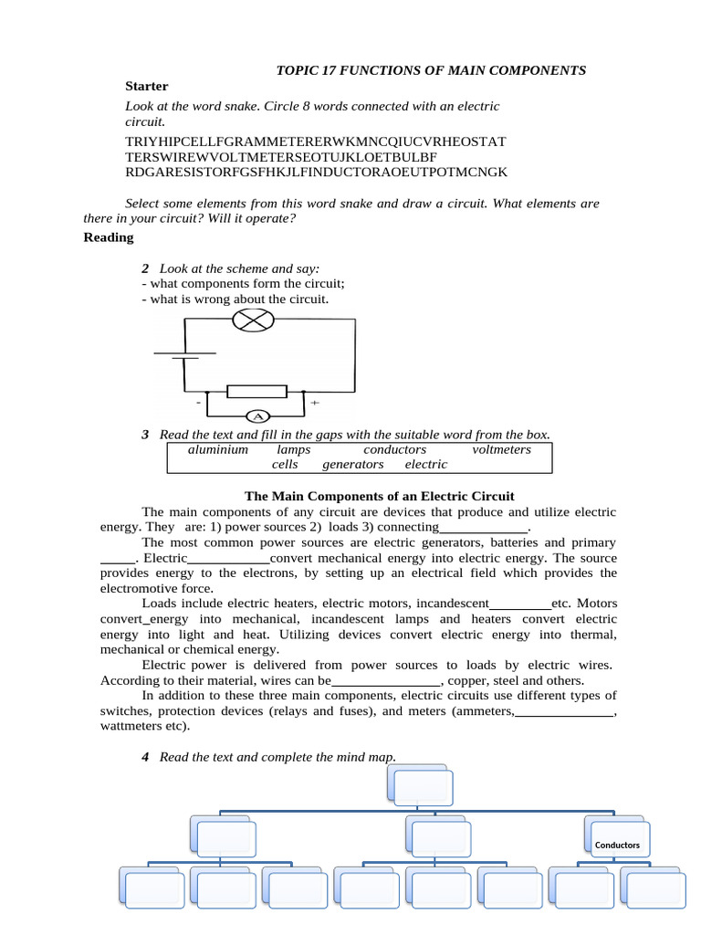 Functions of Electric Circuit Components | PDF | Electric Current ...