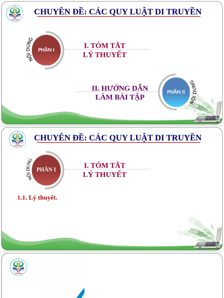 On Tap Chuyen de Quy Luat Di Truyen Sinh Hoc 9 Bai Giang Tren Truyen ...