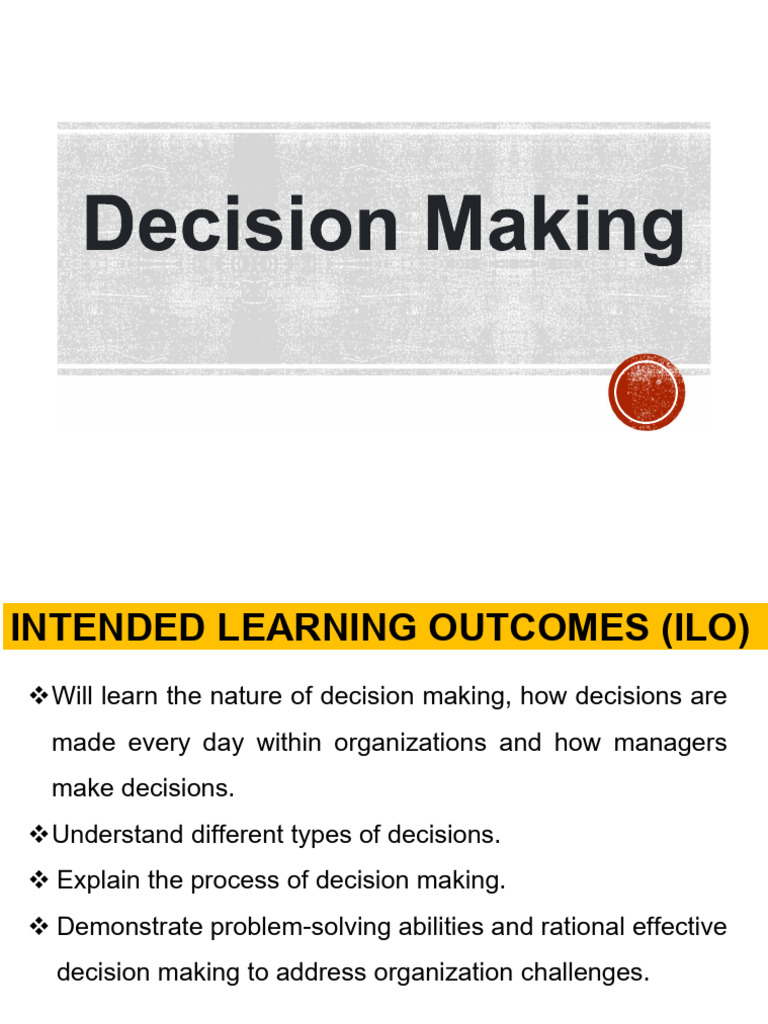 Understanding Decision-Making in Management | PDF | Decision Making ...