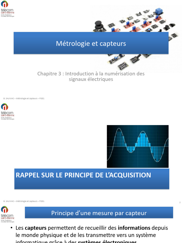 Numérisation des Signaux Électriques | PDF | Échantillonnage (signal ...
