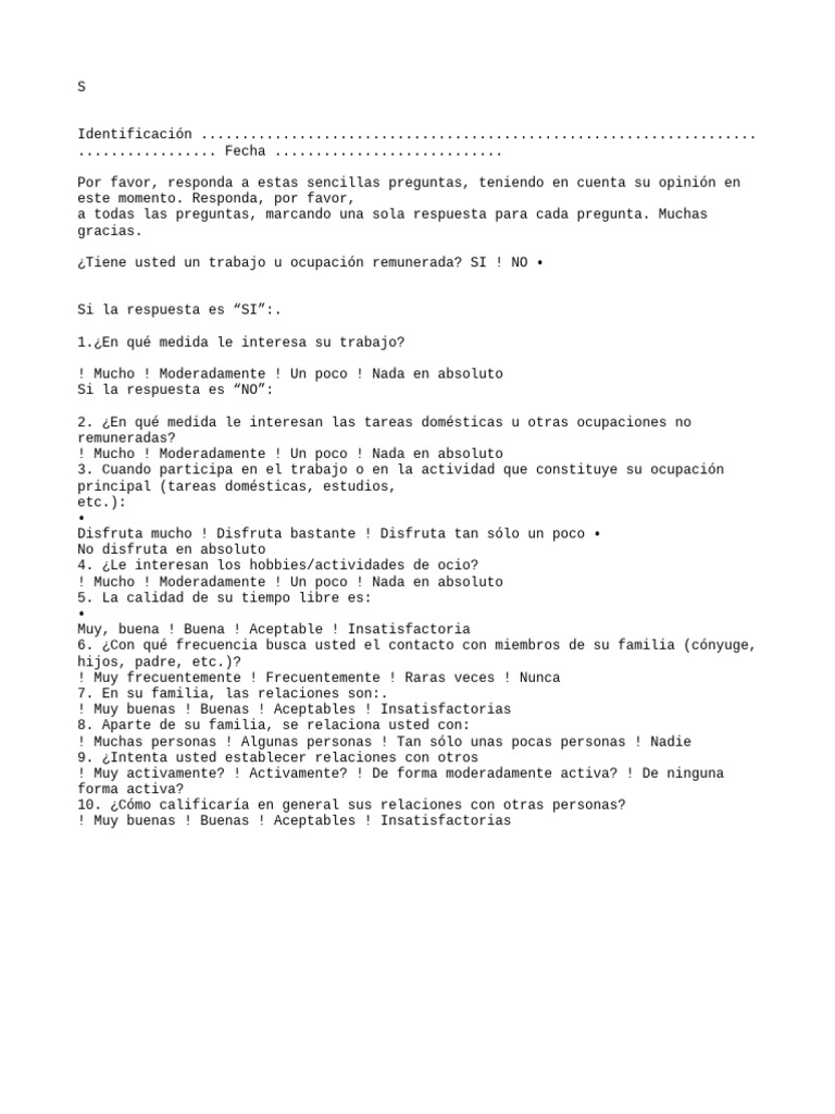 Test-SASS - TXT Prueba | PDF