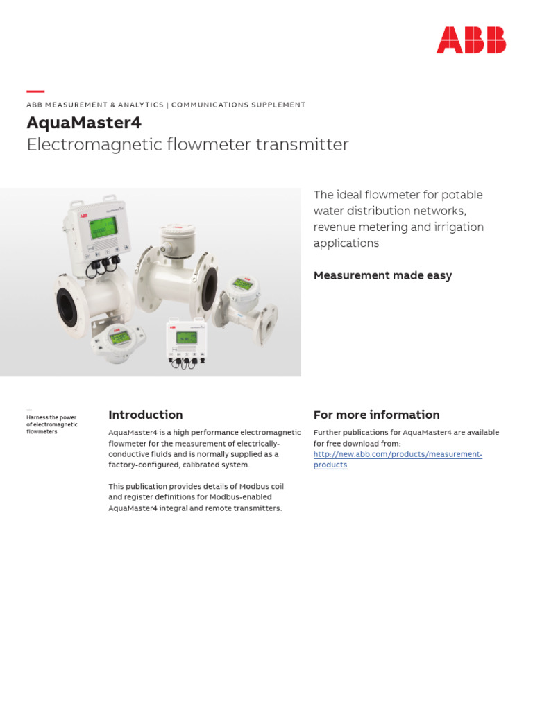AquaMaster4 Modbus Flowmeter Guide | PDF | Electrical Engineering ...