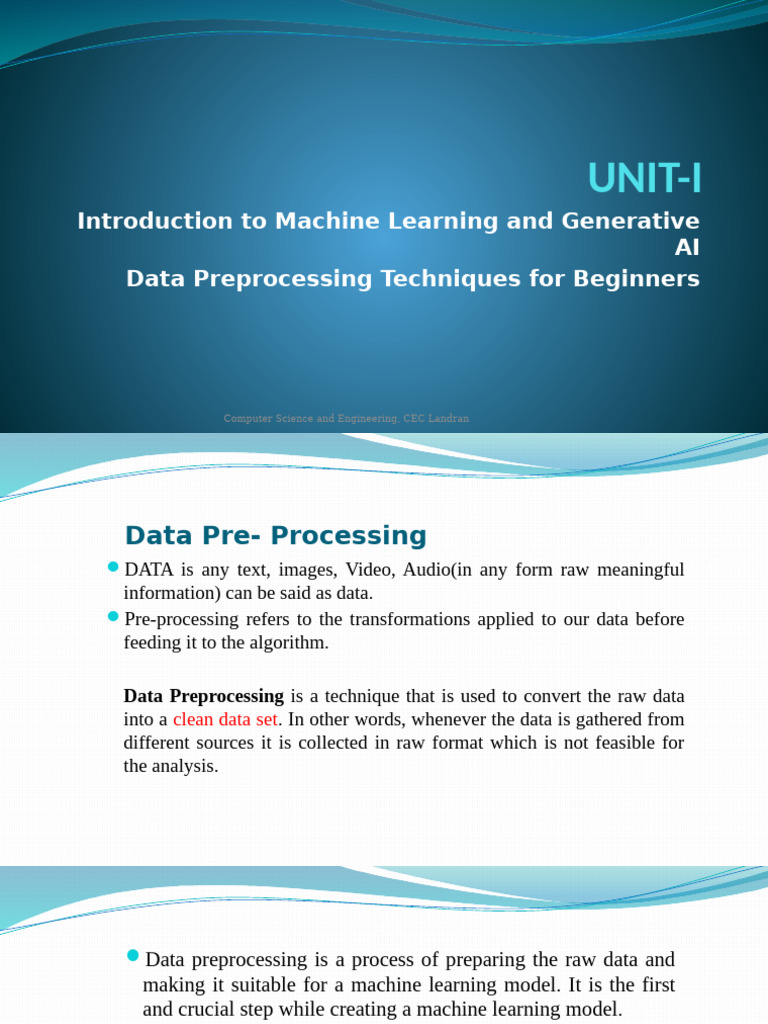 Data Preprocessing in Machine Learning | PDF | Data Compression ...