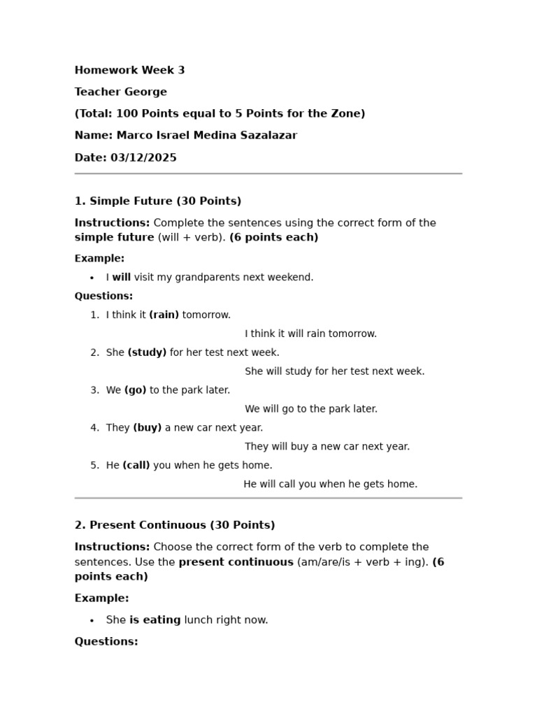 Homework Week 3 Marco Israel Medinas | PDF
