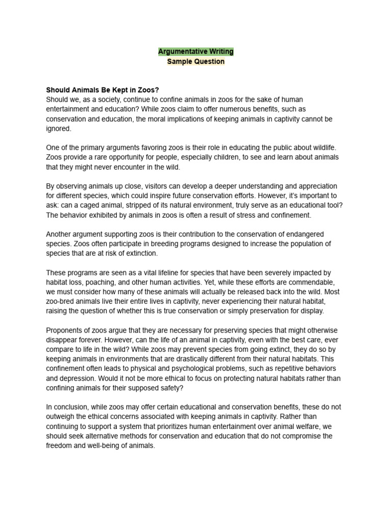 Ethical Concerns of Zoos and Captivity | PDF | Zoo | Conservation Biology