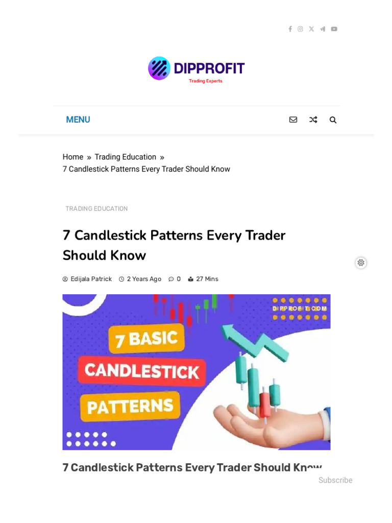 7 Essential Candlestick Patterns for Traders | PDF | Market Trend ...