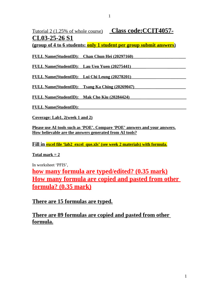 CCIT4057 Lab 2 Tutorial Guide | PDF