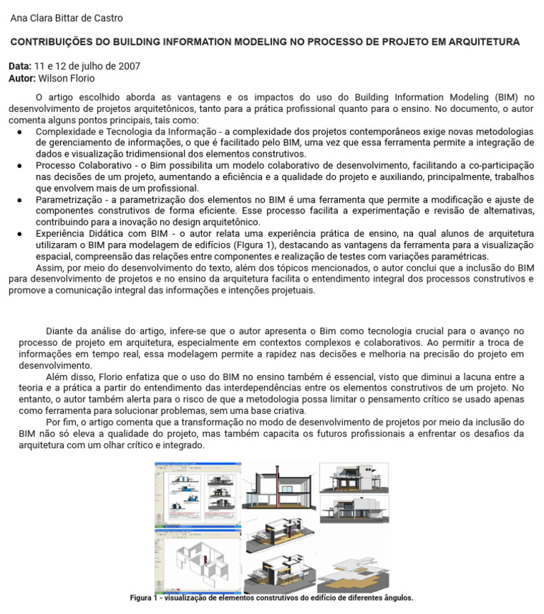 Vantagens do BIM em Projetos de Arquitetura | PDF | BIM