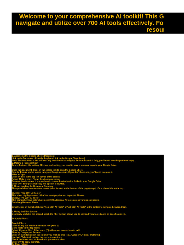 AI Tools Resource Guide | PDF | Artificial Intelligence | Intelligence ...