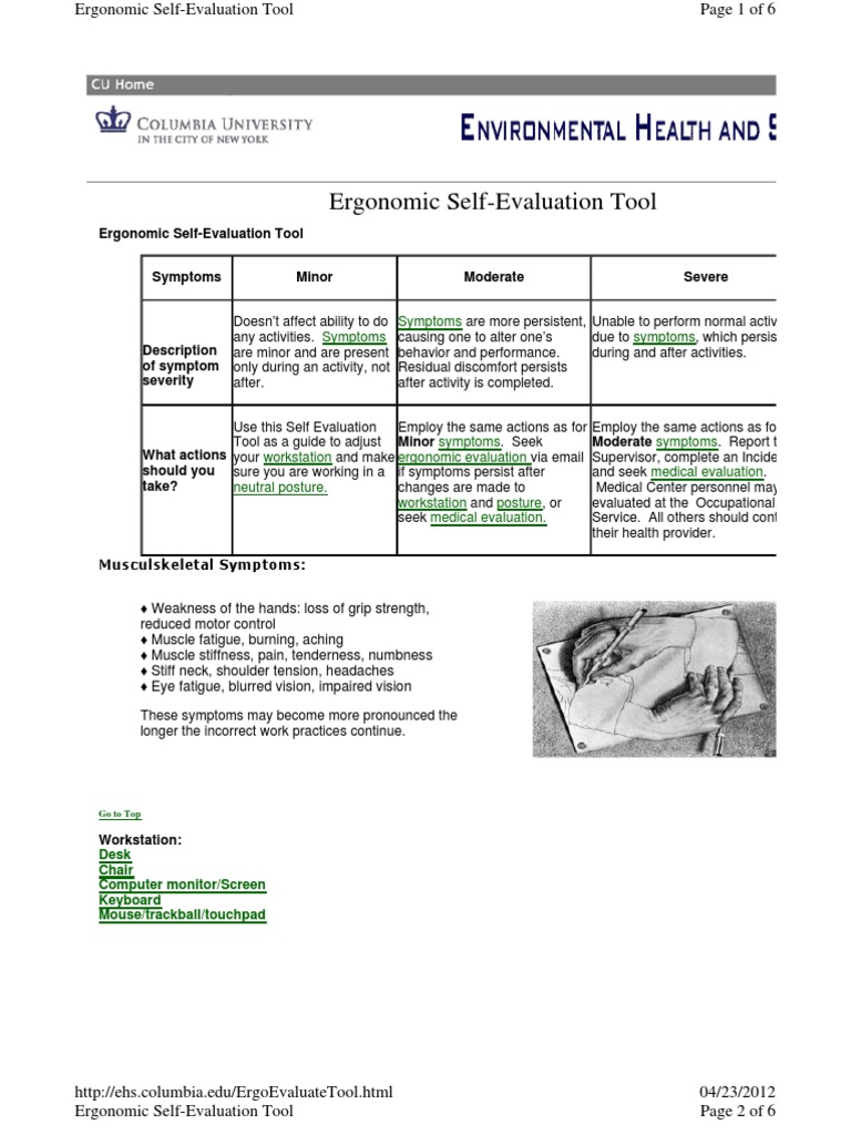 Ergonomic Guide for Office Workers | PDF | Chair | Computer Keyboard