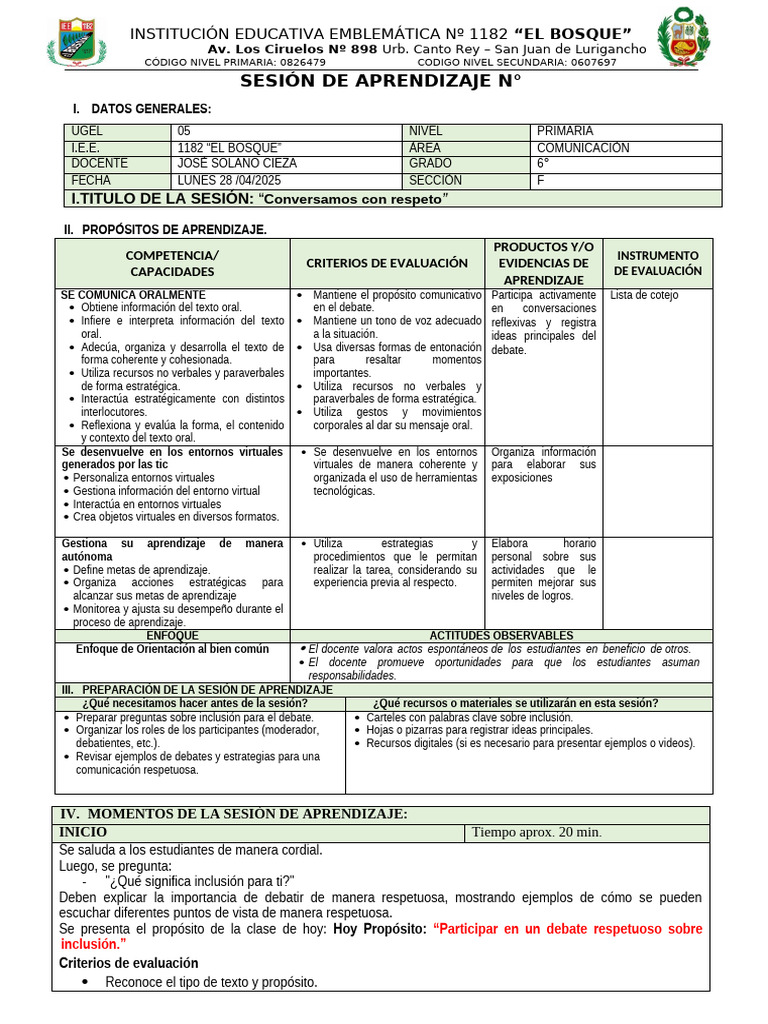 Comunicación Lunes 24-04 | PDF | Aprendizaje | Comunicación no verbal