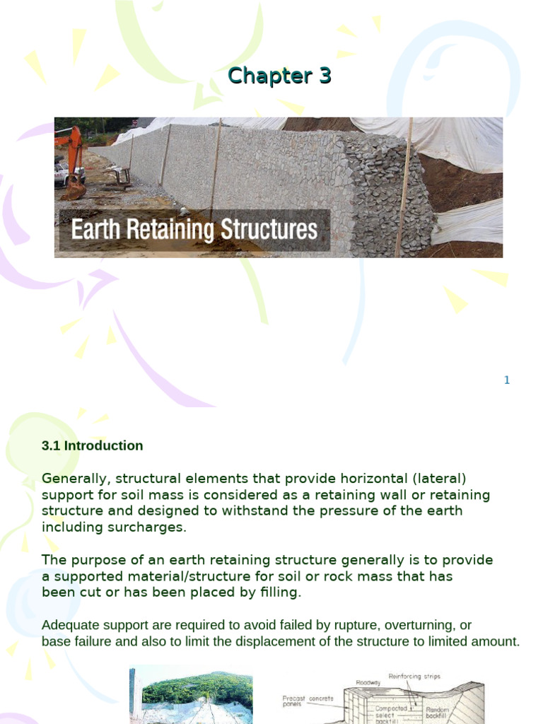 Types of Earth Retaining Structures | PDF | Civil Engineering ...