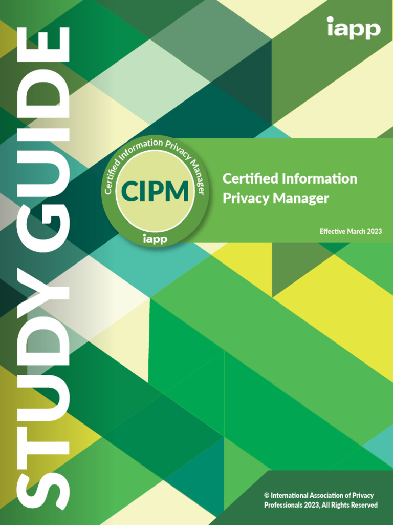 CIPM Study Guide for Privacy Managers | PDF | Regulatory Compliance ...