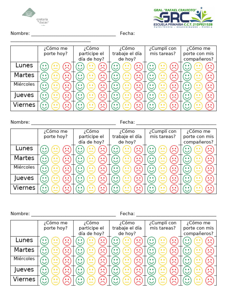 Evaluación Diaria de Comportamiento Laboral | PDF